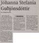 Minning - Jóhanna Stefanía Guðjónsdóttir frá Gilsfjarðarmúla